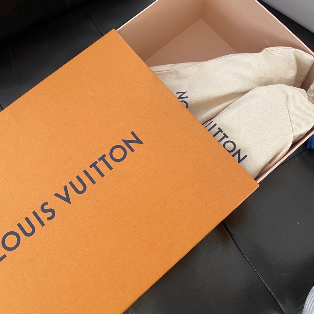 Louis Vuitton high top cheetah print shoe